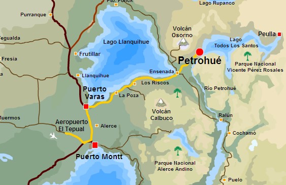 Mapa Petrohue