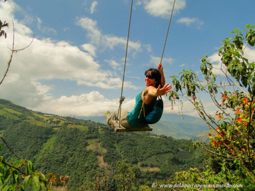 Columpios al vacío en Baños, Ecuador