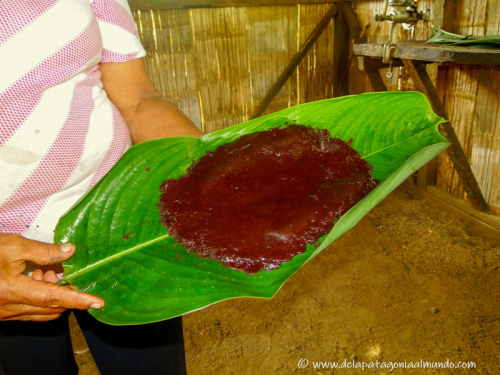 Preparando chocolate a partir de la semilla del cacao. Puyo, Ecuador